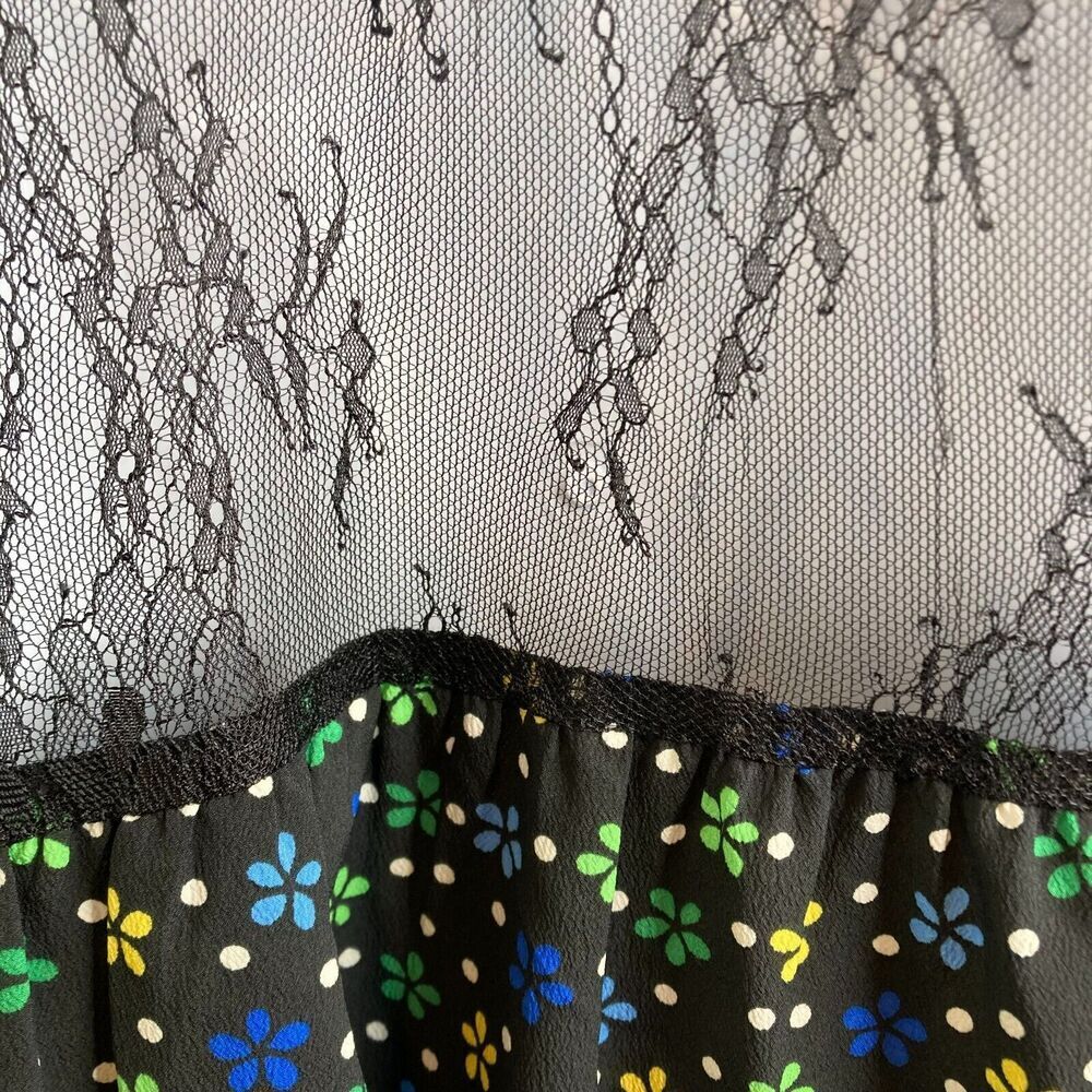 Collusion‎ Womens Dark Floral Print Long Sleeve Victorian Ruffled Dress Size 12 - Picture 10 of 11